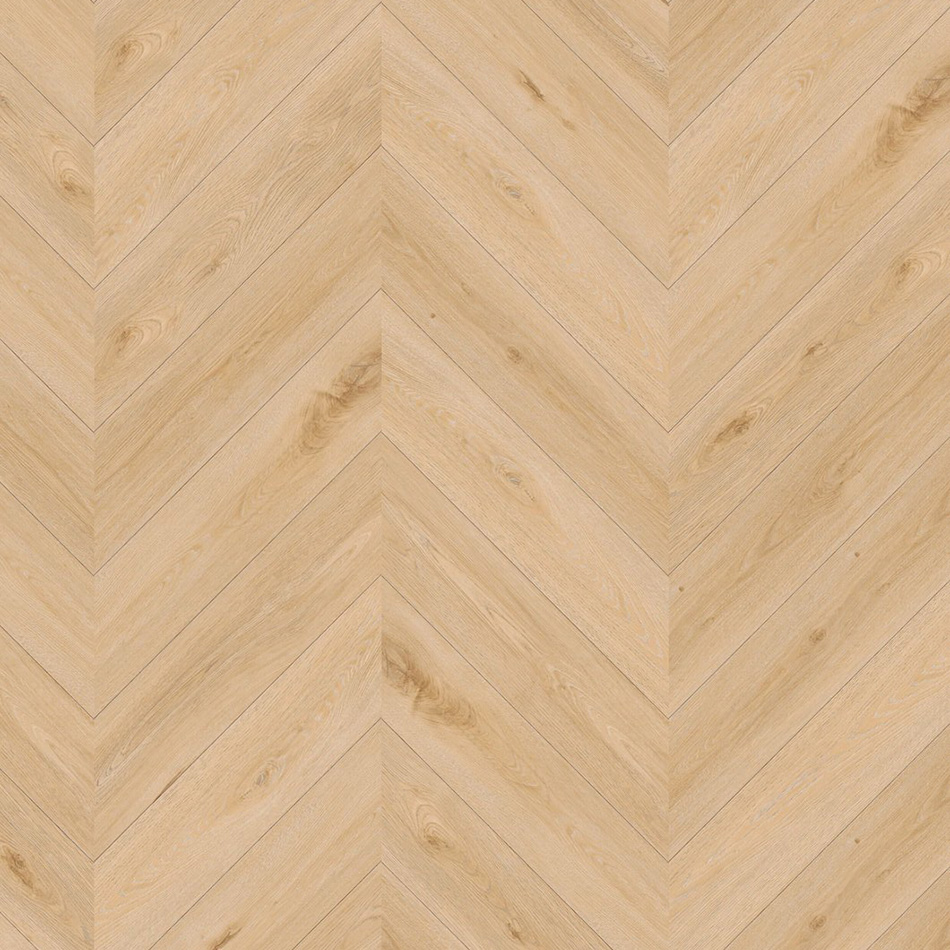 Vinílico em chevron Aquinoah Blond, bege, disponível para colar.
