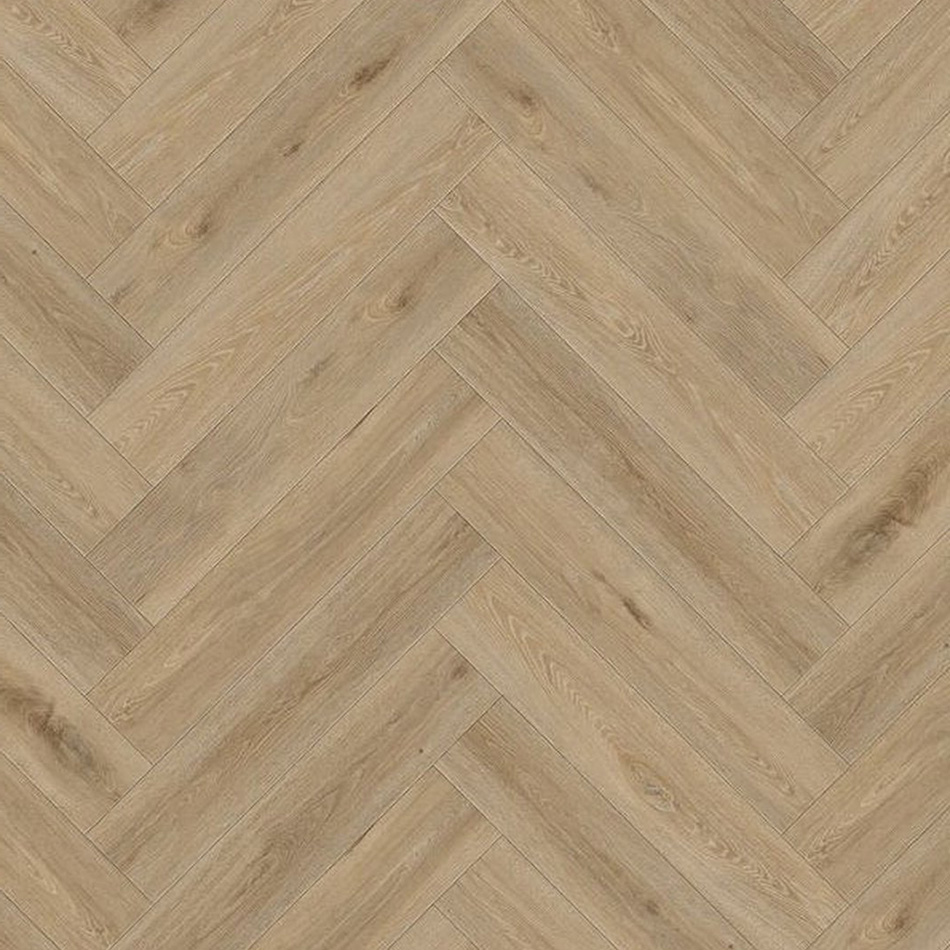 Vinílico em espinha Aquinoah Nature, castanho acinzentado claro, disponível em sistema de clique.