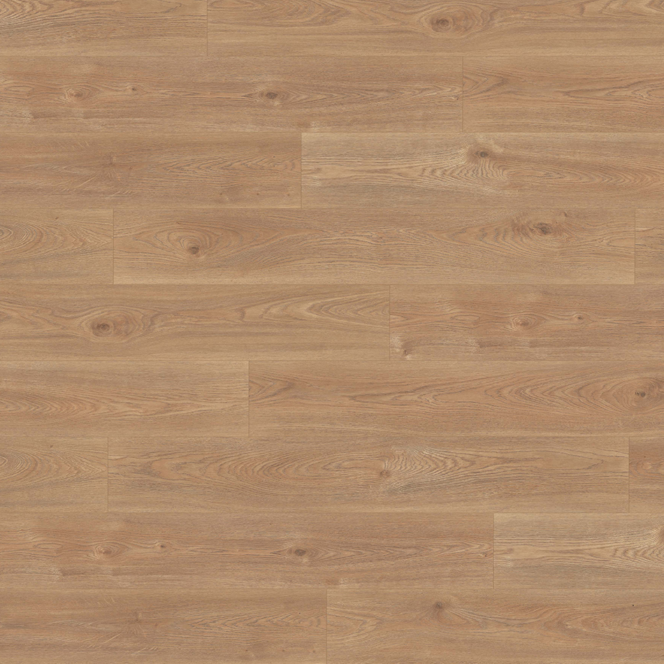 Laminado Roble Arles Natural, castanho, acabamento mate e réguas standard.