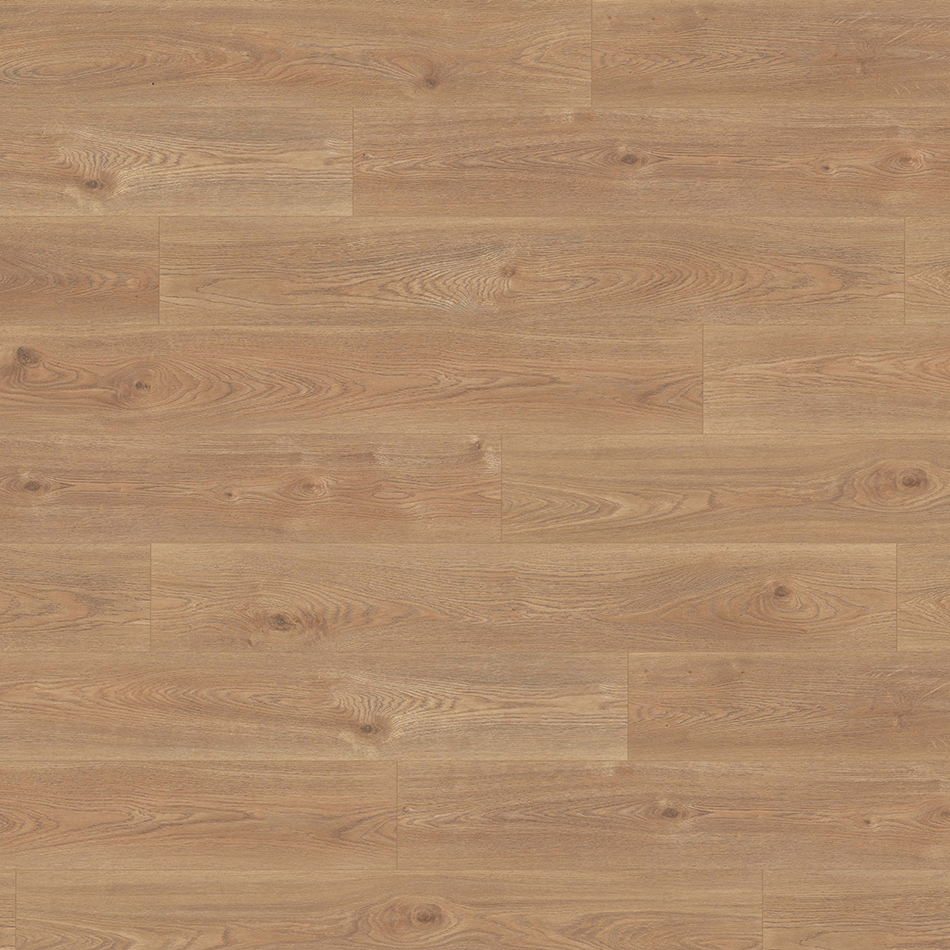 Laminado Roble Arles Natural, castanho, acabamento mate e réguas standard.
