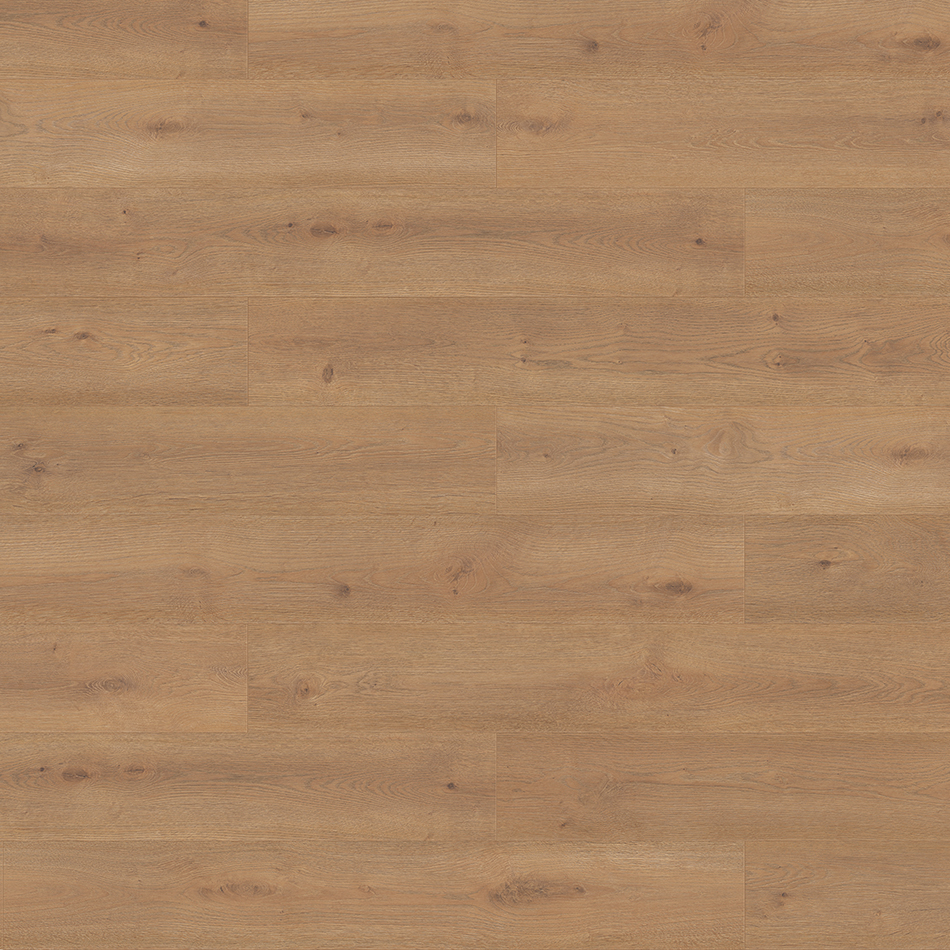 Laminado Roble Bern, castanho, acabamento mate e réguas standard.
