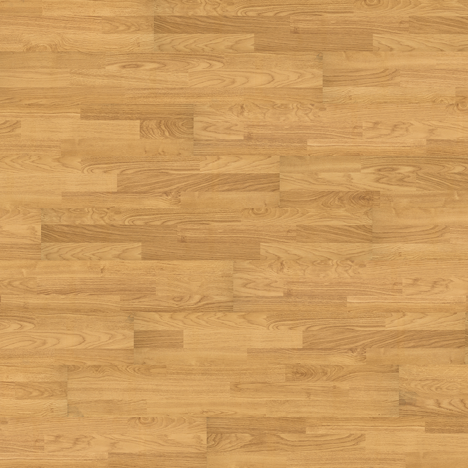 Laminado Oak 3.3, bege amarelado, acabamento mate e réguas standard.