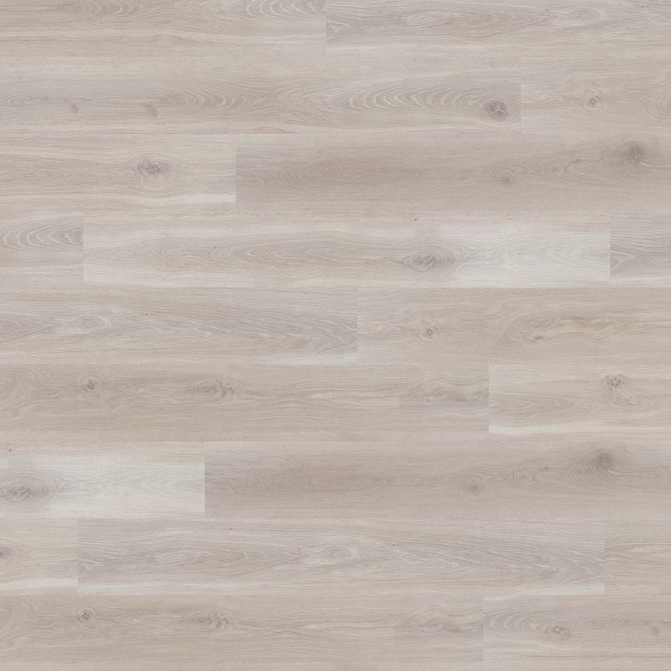 Laminado Roble Alpes, cinza, acabamento mate e réguas standard.