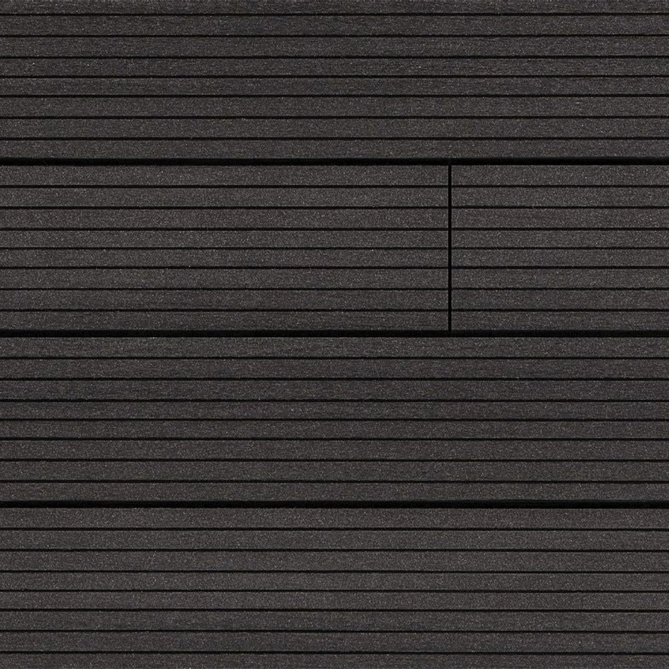 Deck Antracite, perfil semi-sólido com fixação invisível.