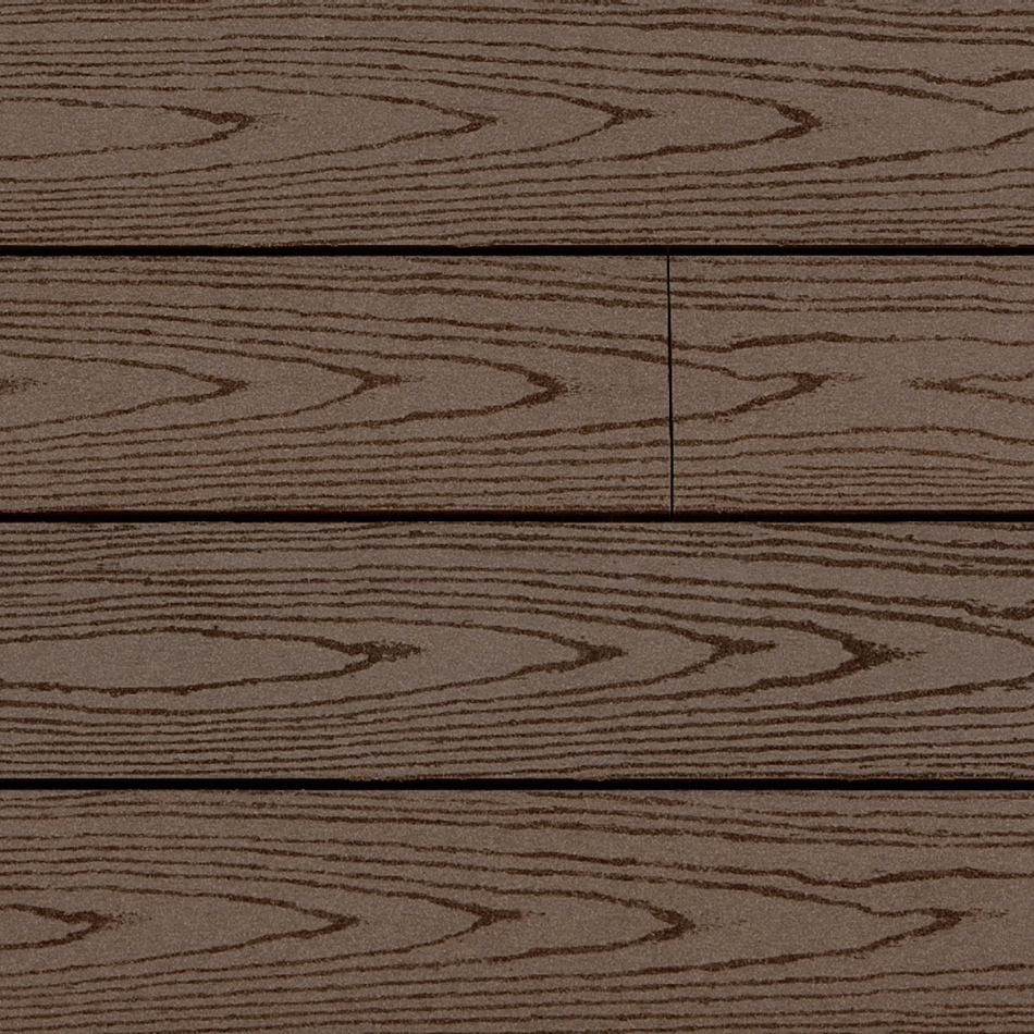 Deck Chocolate, perfil maciço com fixação invisível.