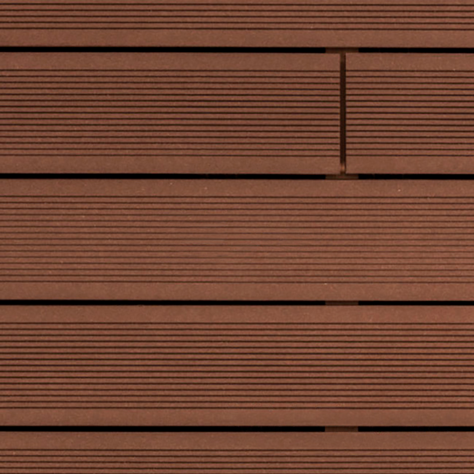 Deck Mid Brown, perfil maciço com fixação através de um clip em POM.