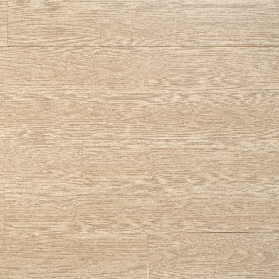 Laminado Urban Oak Natural, bege, acabamento mate e réguas standard.
