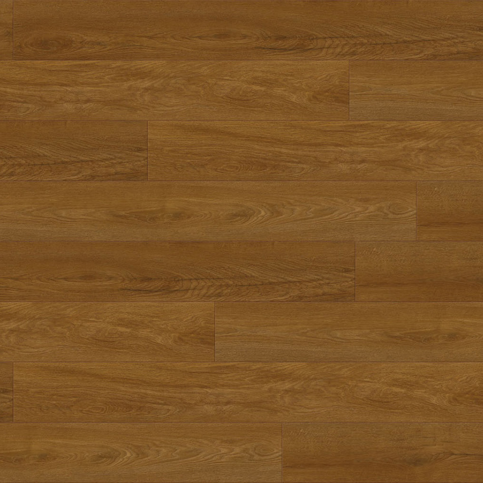 Vinílico Ambar Power Oak, castanho, disponível com sistema de clique ou para colar.